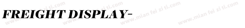 freight display字体转换